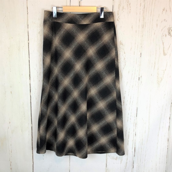 Eddie Bauer Dresses & Skirts - Eddie Bauer Wool Blend Plaid Midi Boot Skirt